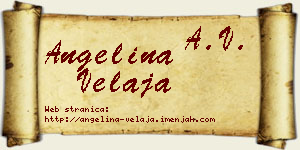 Angelina Velaja vizit kartica